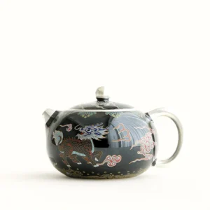 Silver Plated Black Kirin Xi Shi Teapot